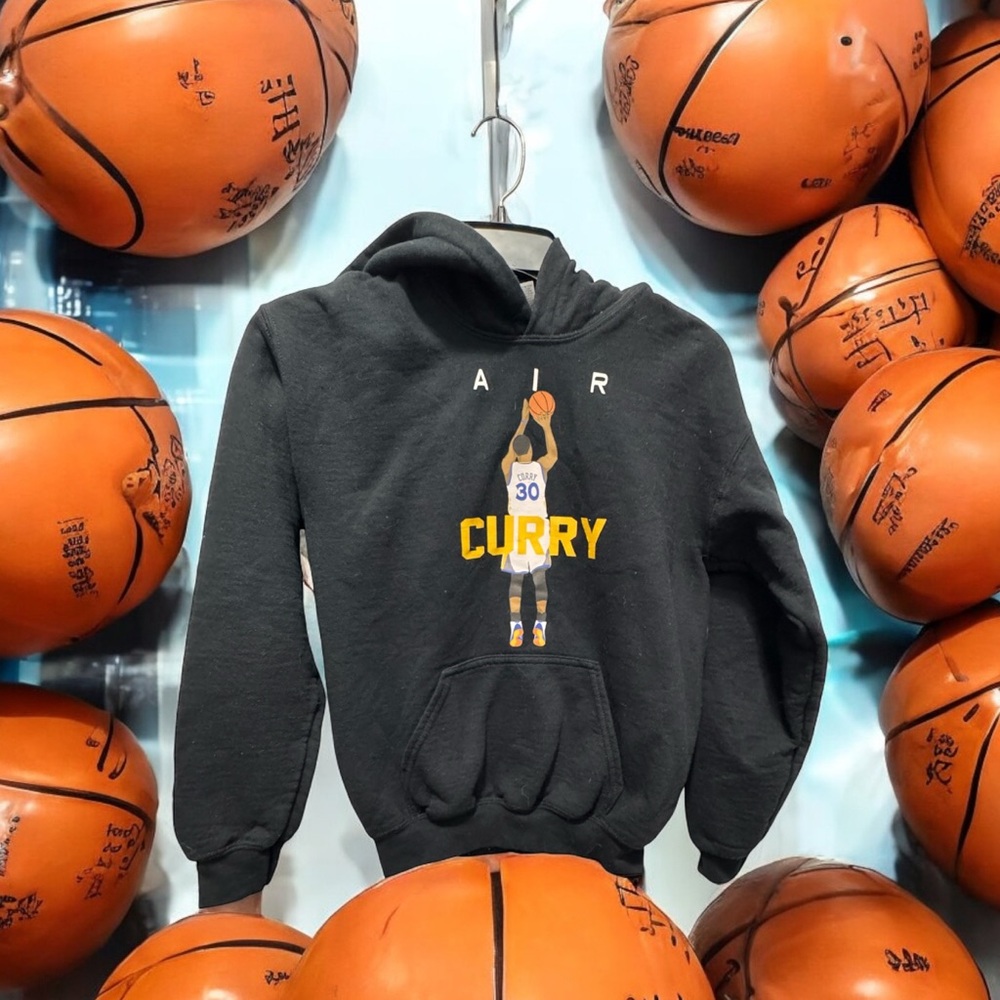 Air curry Black and Gold Hoodie size large